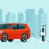 illustration of electric vehicle recharging